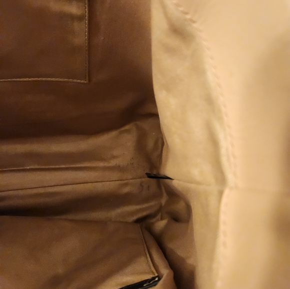 Antonio Melani Color Block Shoulder Bag Purse Tan Pink Large  #O - Picture 8 of 15